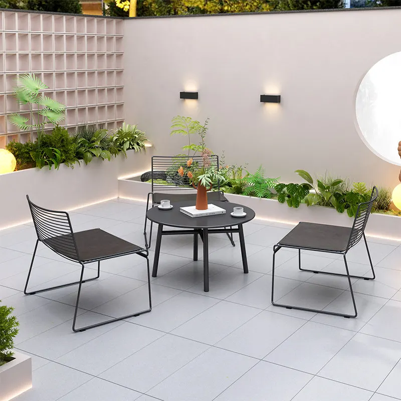 leisure Nordic-style chairs, balcony popular Instagram furniture for homestays, outdoor table and chair sets for bubble tea