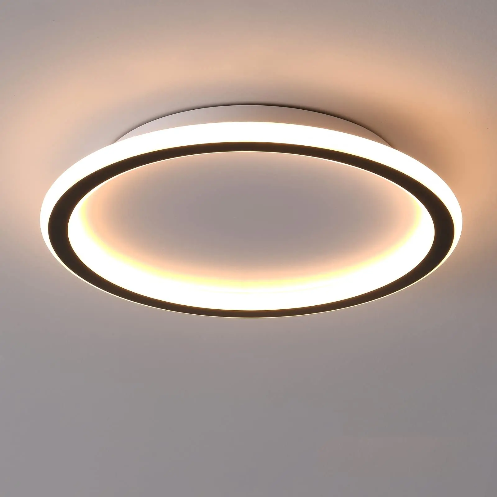 

LED Ceiling lamp Black Round Ceiling Light 24W Warm White 3000K 2700LM for Living Room Kitchen Dining Room Hallway Home Ø315mm