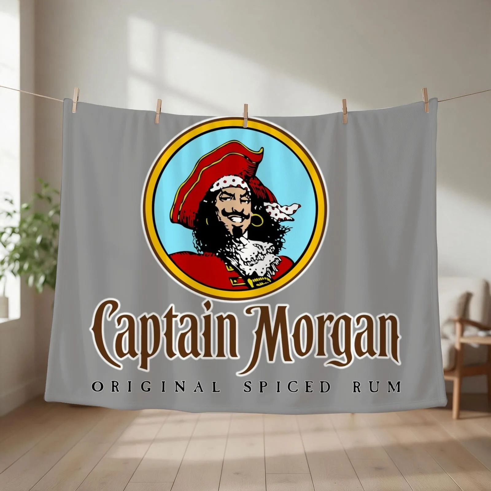 CAPTAIN MORGAN Throw Blanket Bed Fashionable Large christmas gifts Soft Big Blankets