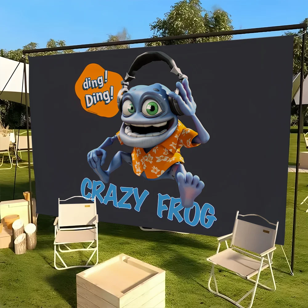 C-Crazy Frog Dj Ding D-ding Flag Decoration Outdoor Picnic Party Art Hanging Home Camping Party Banner