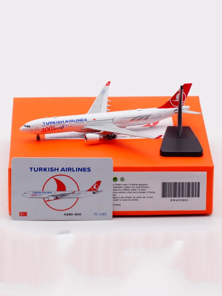 Diecast 1:400 Scale Turkish Airlines A330-300 TC-LNC Alloy Aircraft Model Collection Ornaments Display Toy Gift