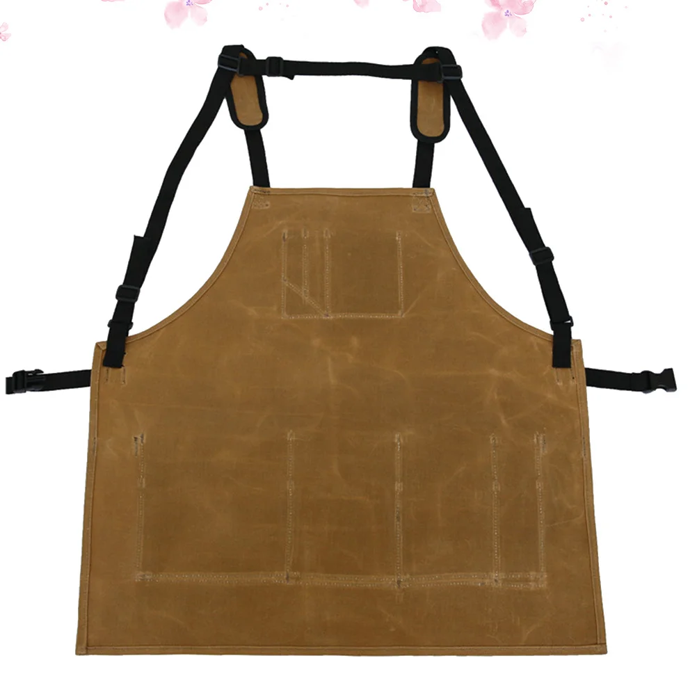 

1Pcs Stylish Cooking Apron Oilproof Dustproof Adjustable Shoulder Strap Professional Home Restaurant Garden Use Khaki