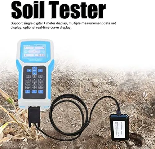 Soil Tester 7 in 1 Large Digital Display Soil for Kit Temperature Conductivity Nitrogen Handheld Nutrient Plant Fertilizer Soil