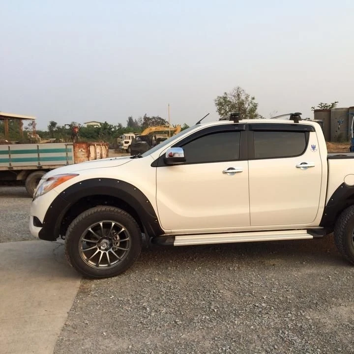 Vacuum Formed ABS Pocket Rivet Wide Thickened Fender Flares Wheel Arch Guard For Mazda BT50 Pickup 4X4 Offroad Decorative