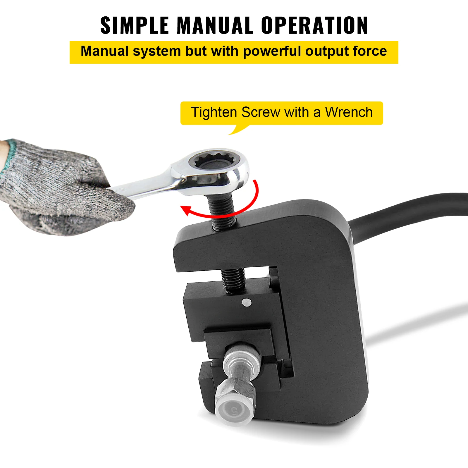 VEVOR Barb & Ferrule Type คู่มือ A/C Crimper ชุด7843B ลูกปัด-ล็อค Fitting Auto เครื่องปรับอากาศซ่อม Crimping เครื่องมือ