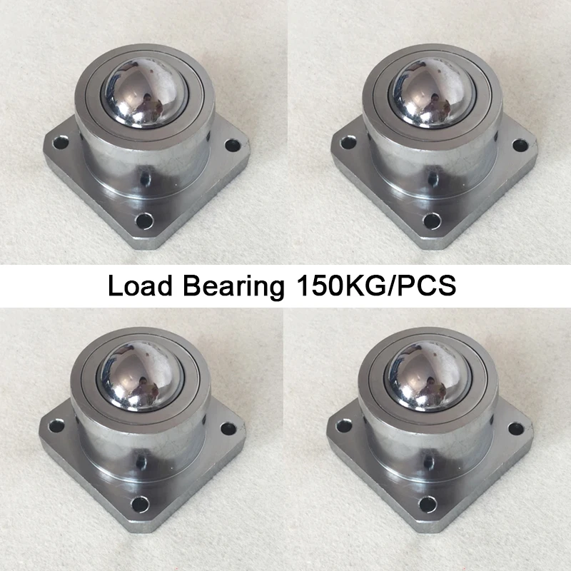 NEW 4PCS Heavy Duty Precision Conveying Universal Ball Wheels Ball Bearing Bull's Eye Wheels Industry Casters Loading 150KG/PCS