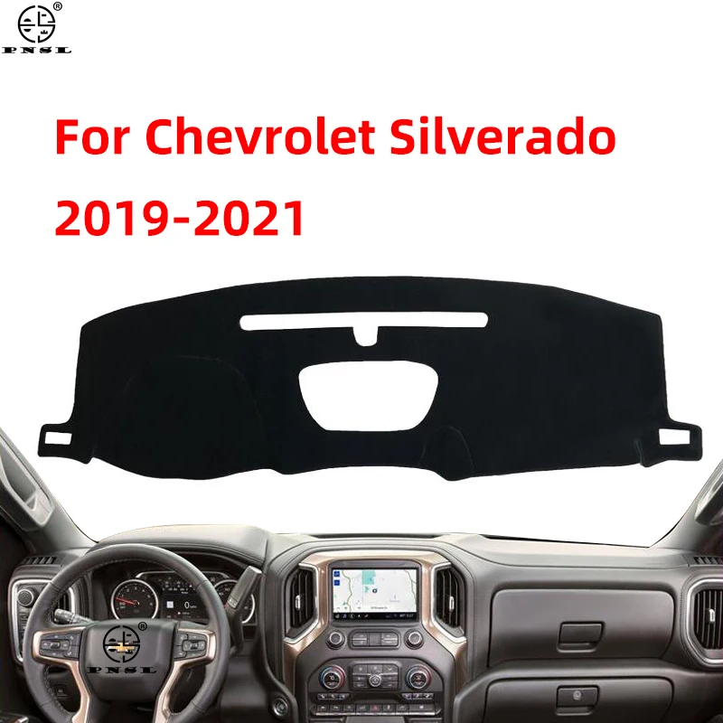 For Chevrolet Silverado GMC Sierra HD 1500 2500 3500 2019 2020 2021 Car Dashboard Cover Pat Dash Board Mat Carpet Dashmat Cape