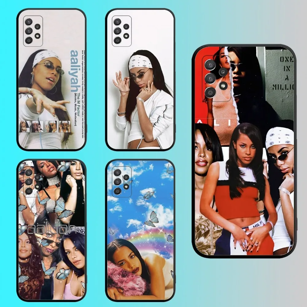 Singer A-Aaliyah Actress Phone Case For Samsung S 25,24,21,22,23,30,20,Ultra,Plus,Fe,Lite,Note,10,9,5G Black Soft