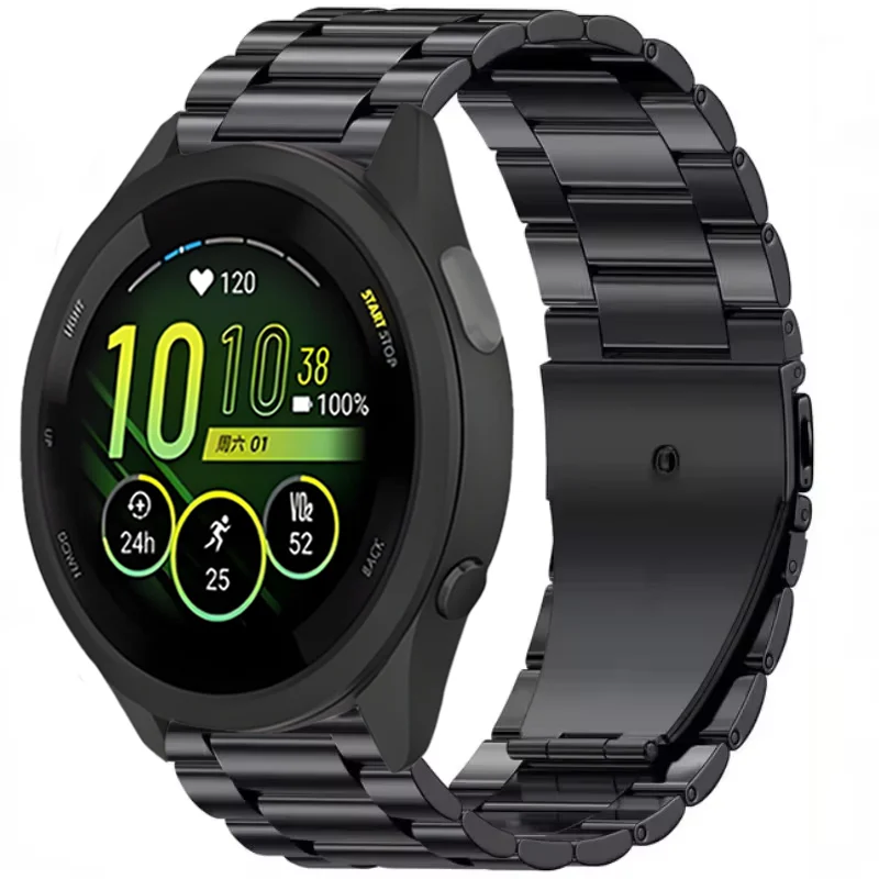 Ремешок из нержавеющей стали 22 мм для Garmin Forerunner 265/255 Music/965 955 745, металлический браслет для Garmin Vivoactive 4/Venu 3 2, ремень
