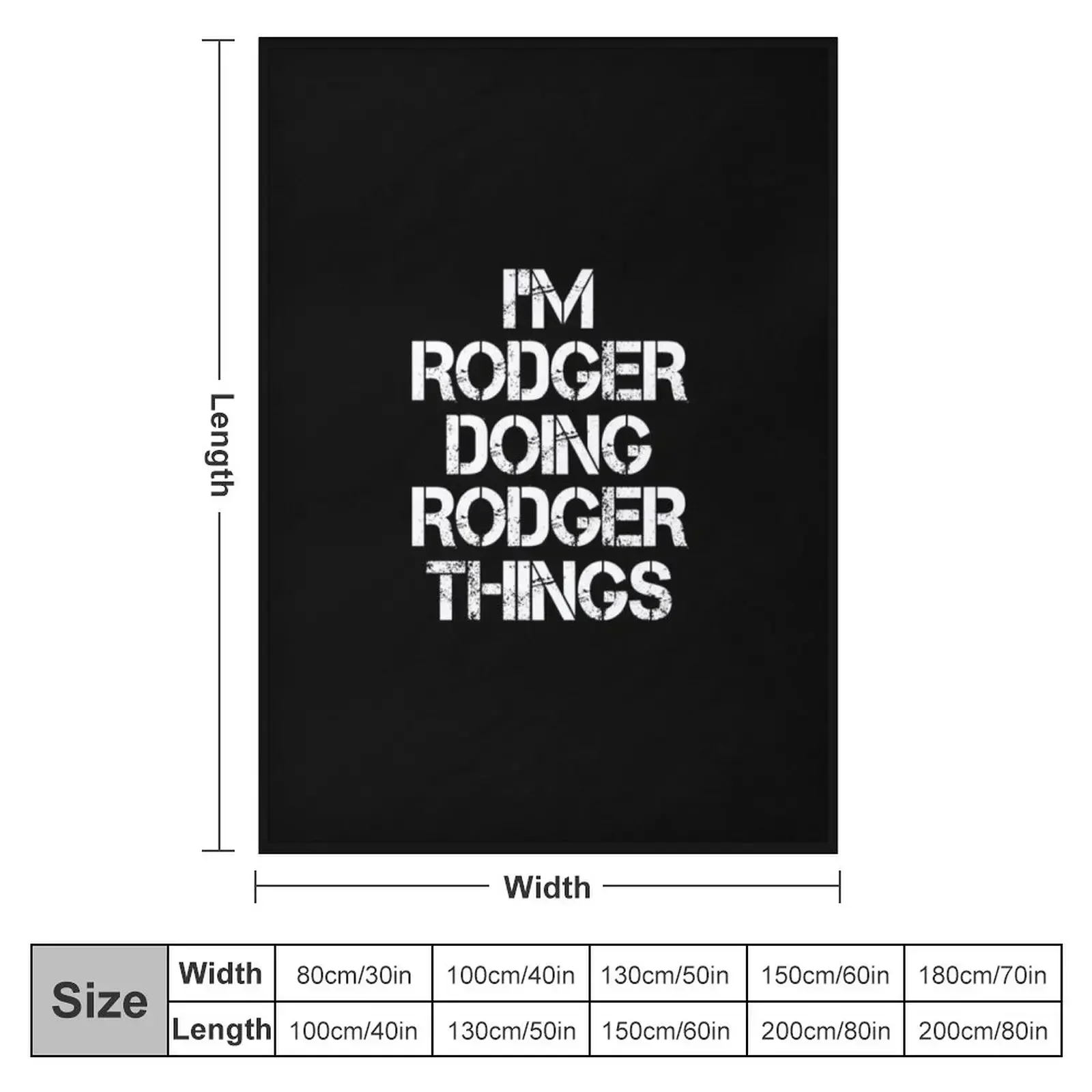 Rodger Name T Shirt - I'm Rodger Doing Rodger Things Name Gift Item Tee Throw Blanket Cute Plaid Tourist Blankets