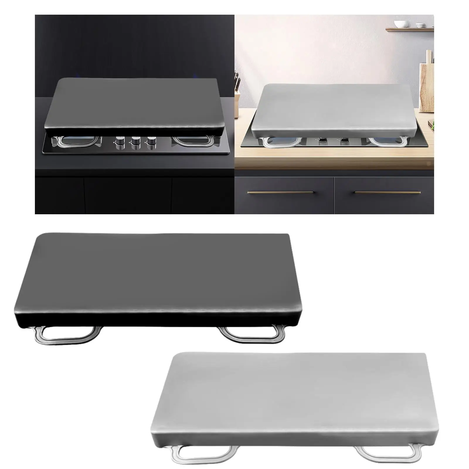 Stoves Mat Range Cover Dish Drying Bar Accessories Washable with Hooks Storage Rack Stovetop Cover Board Stoves Guard for Burner