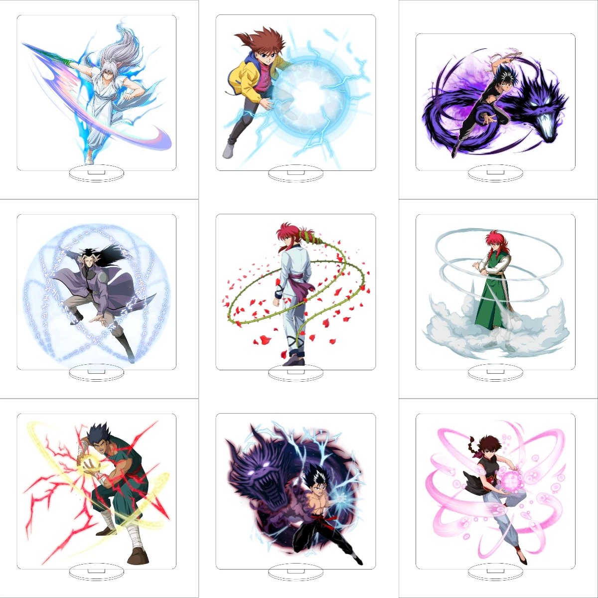 16 سنتيمتر أنيمي يويو هاكوشو تأثيري الاكريليك حامل الحلي Urameshi Yuusuke/Kurama الشكل حامل هدايا الهالوين