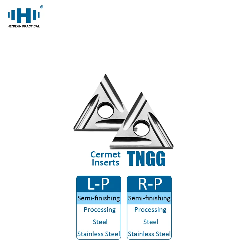 Hengxin Cnc Torno Ferramentas de Corte Inserções de Cermet de Carboneto Tngg160402rp Tngg160404r Tngg160402lp Tngg160404l Tngg160408l Tngg 10 Pcs