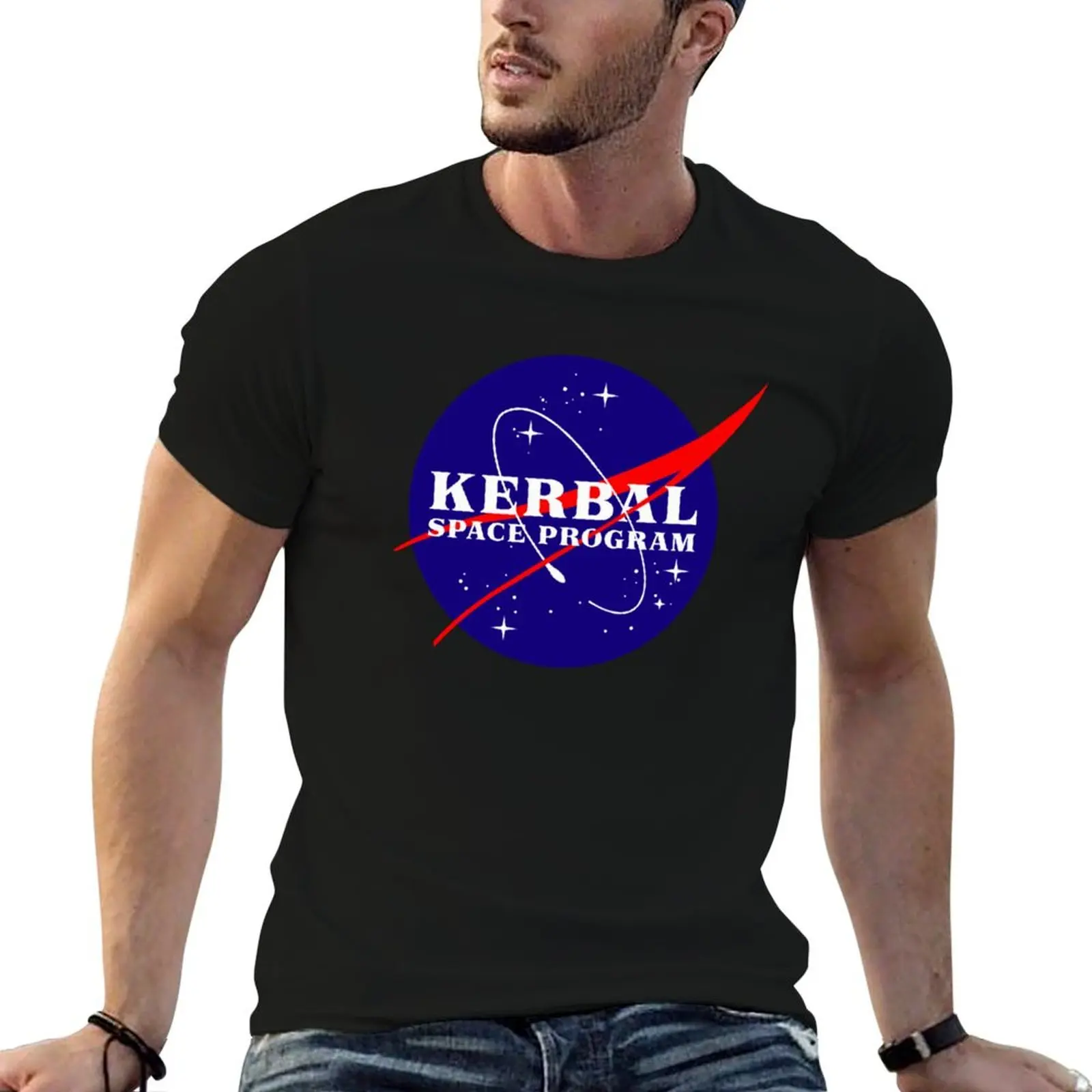 

Kerbal Space Program Insignia Colored T-Shirt anime tshirt black cotton t-shirt plain for man package T-Shirt