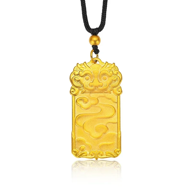 999 real gold ancient method inheritance Xiangyun Qilin pendant men's Nafu Qilin Ping An 24K peace of mind brand