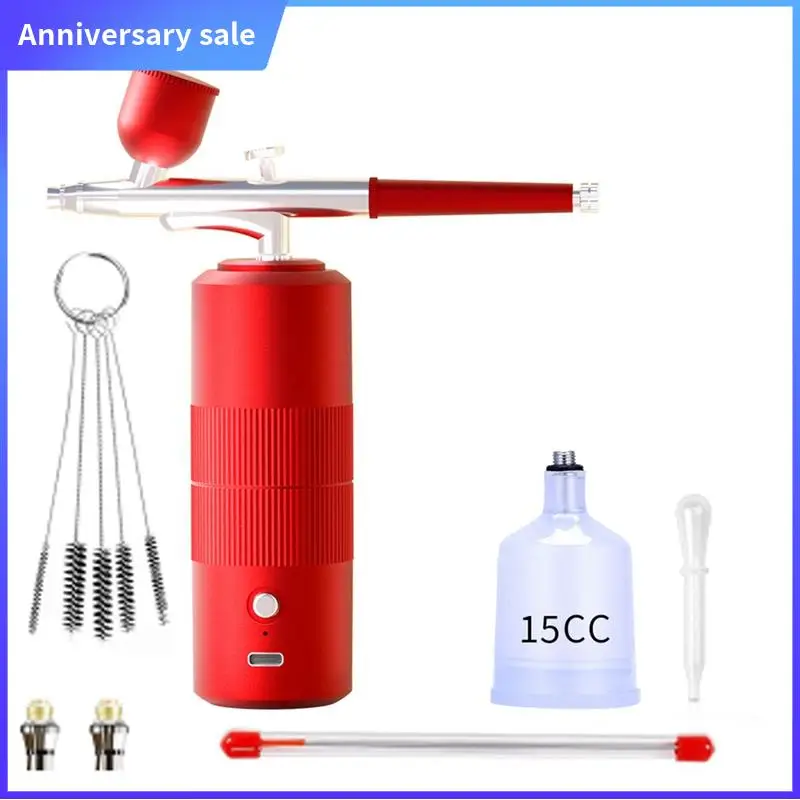 

A75P-Portable Rechargeable Wireless Airbrush With Compressor Double Action Spray Tools For Face Beauty Nail Art Tattoo