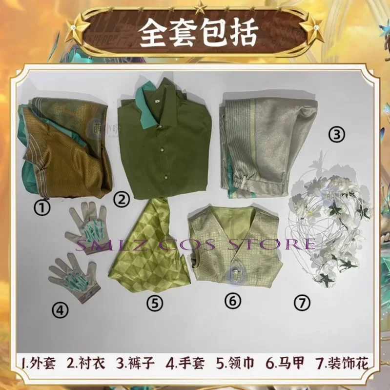 Aesop Carl Cosplay Costume Game Identity V Embalmer Cosplay Suit Party Clothing Halloween Carnival Uniforms for Man Suits