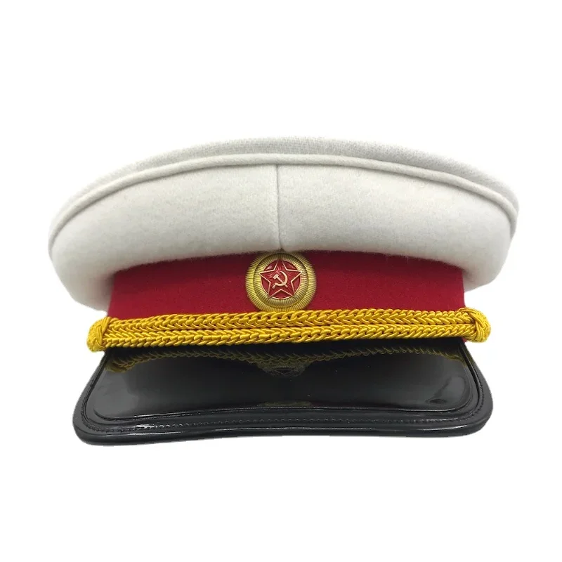 USSR Soviet Red Army Marshal Hat Joseph Vissarionovich Stalin Military Parade Peaked Cap Big Brim Gorros