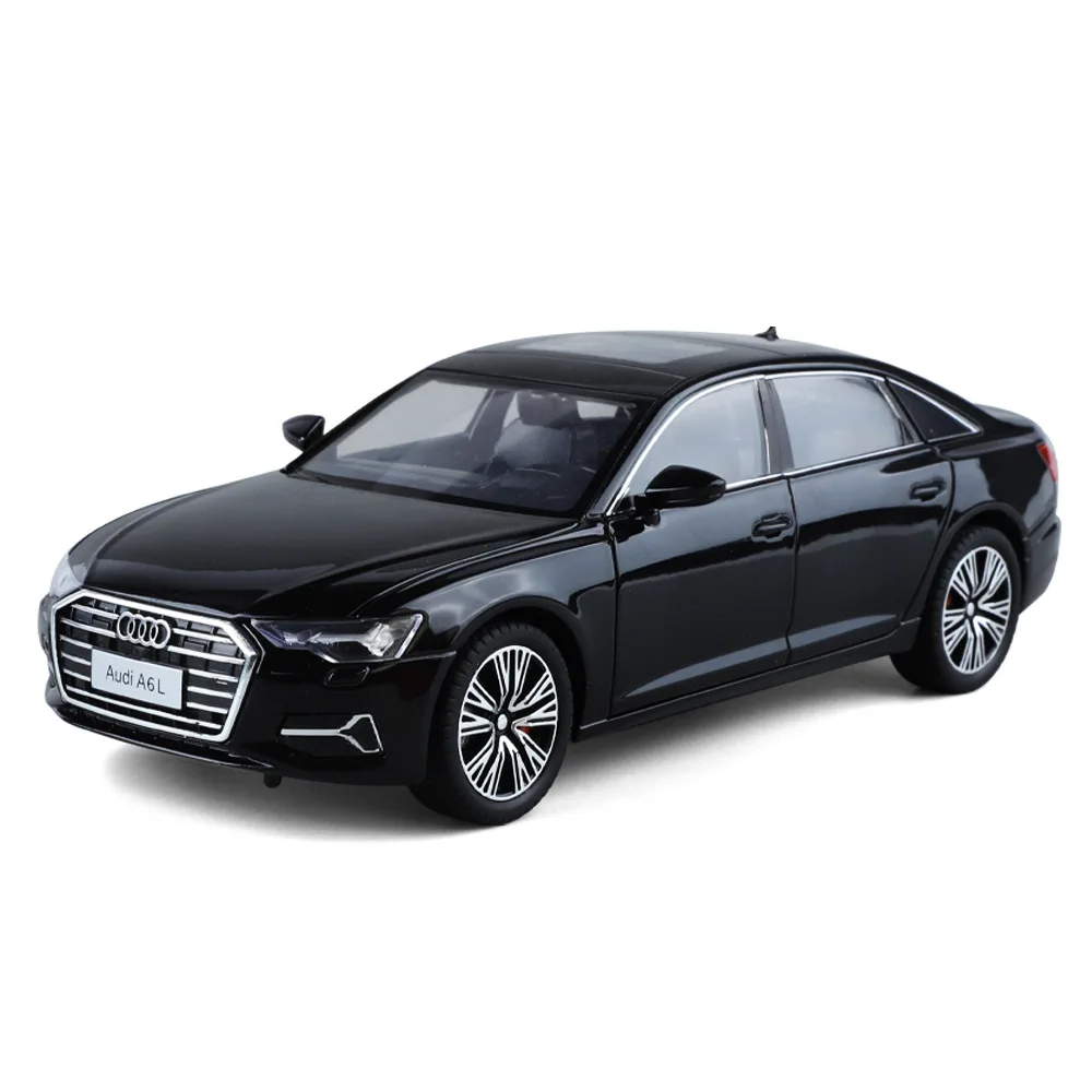 1:24 Audi A6 Classic Luxury Limousine Alloy Diecast Vehicle Model Car Miniature Metal High Simulation Holiday Present With Kids