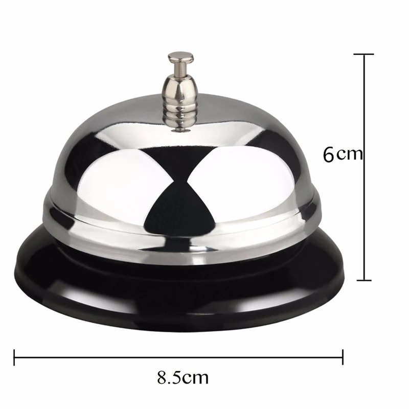 Call Bell with Black Base Touch Button for Kitchen Hotel Counter Reception Restaurant Bar Ringer Accessories