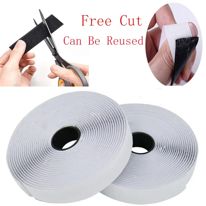 1Meter Strong Self Adhesive Hook and Loop Magic Sticker Tape for Keep Couch Cushions from Sliding Non Slip Rug Grippers