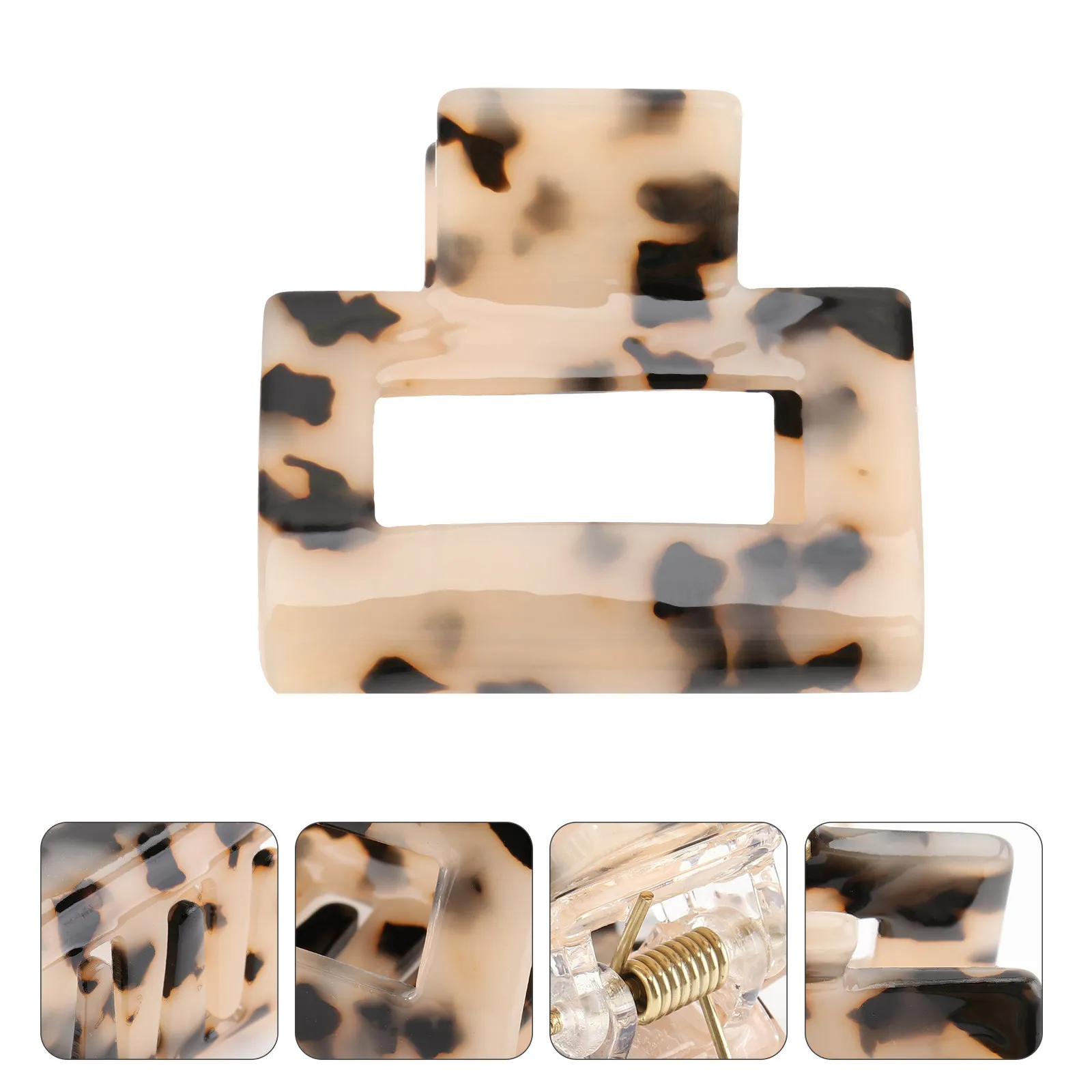 

1 шт. Ретро-заколка для волос из акрила премиум-класса, декоративная заколка-краб для женщин, стильная винтажная заколка-краб для хвоста, для умывания, элегантная