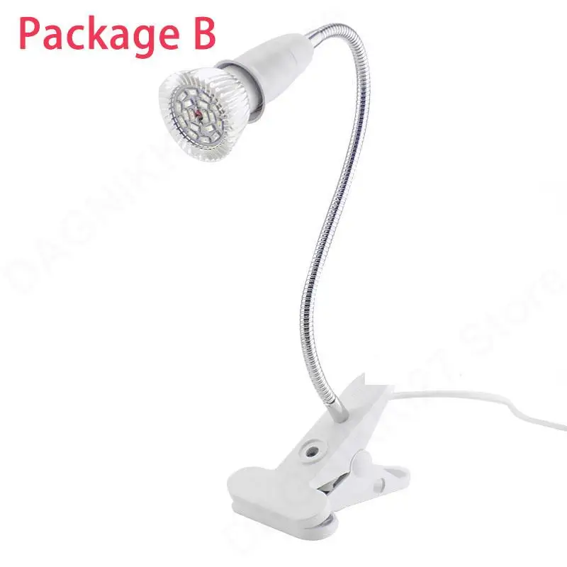 Luz LED Flexible para cultivo, soporte de lámpara con Clip para planta, luz de flores para bombilla hidropónica de interior, plantador de