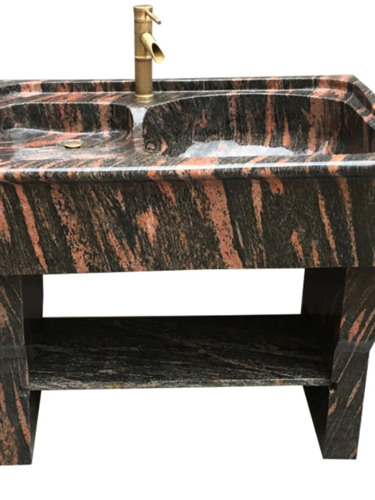 

Outdoor natural stone laundry sink with washboard washbasin