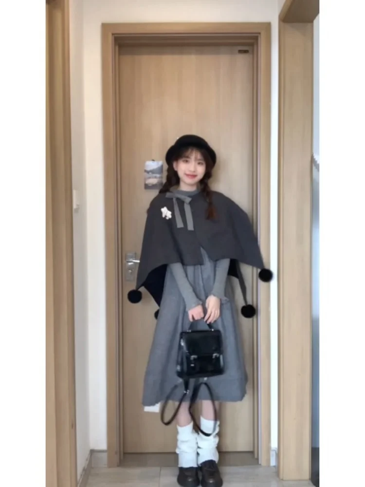

Retro Fashion Women's Two-Piece Set Long Sleeve Dress Elegant Loose Coat Early Autumn New Style Korean Style High Waist Pants