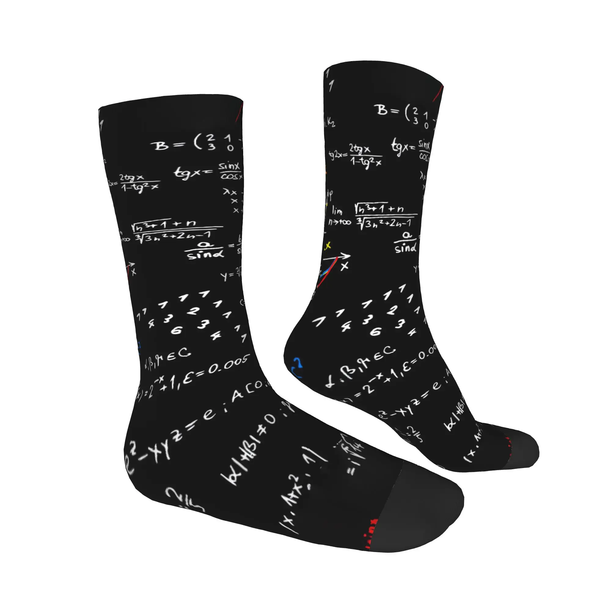 Chemical Molecular Formula Stockings  Printed Fashion Socks Autumn Non-Slip Socks Men Cycling Comfortable Socks