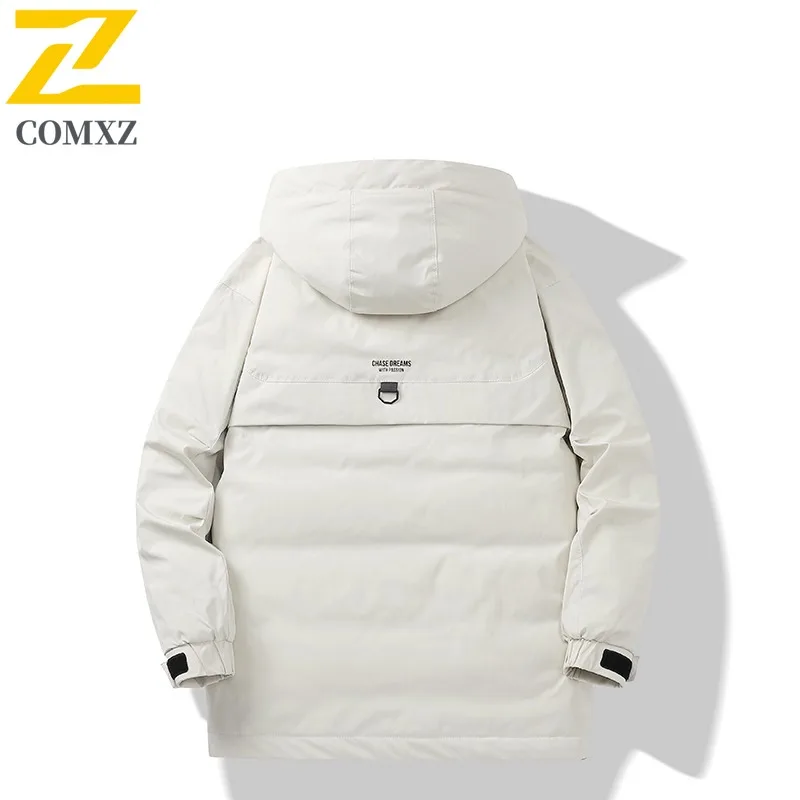 COMXZ Men Bread Jacket Winter Outdoor Snow Trekking Windproof Lightweight Climbing Padded Jacket Stylish Travel Winter Padding