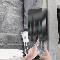Manual Soap Dispenser Wall Mounted Nailing Hand Gel Dispenser Liquid Containers Bathroom Hotel Shower Shampoo Liquid Dispenser
