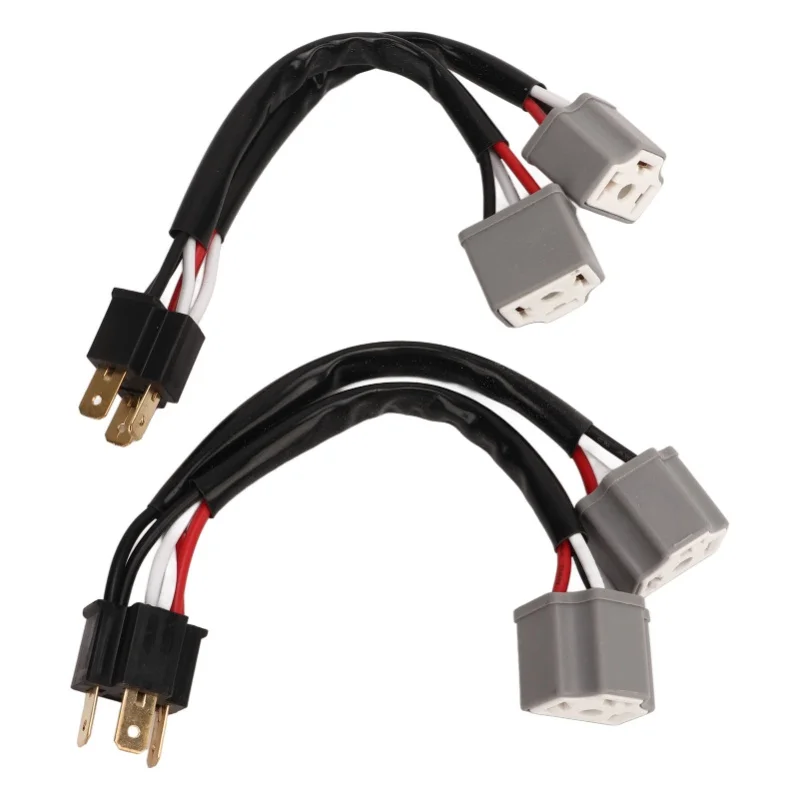 2Pcs 9003 H4 Headlights Wiring Harness Socket Adapter Male To Female 2 Way Splitter Wires For Truck Pickup LED Cable Plug