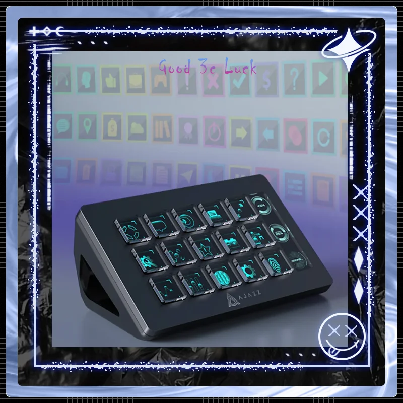 AJAZZ AKP153E Wielofunkcyjny panel konsoli Assistente de Desktop15 Klawisze makro Wykonuj akcje dla systemów Windows/Mac/Android/iOS