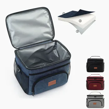 Large Capacity Leak Proof Lunch Backpack Thermal Large Picnic Cool and Warm Insulated Bag…