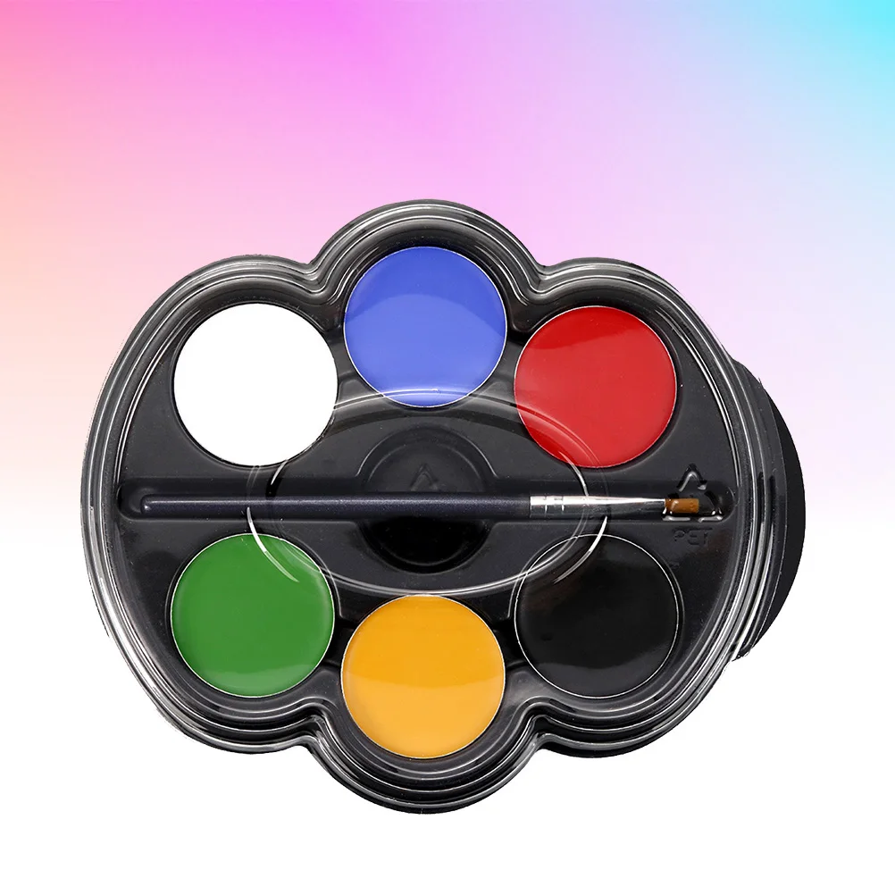 

6 Colors Body Paint Supplies Face Painting Kit Premium Non-Toxic Fast Dry Easy Remove Vibrant Colors Body Face Paint Set