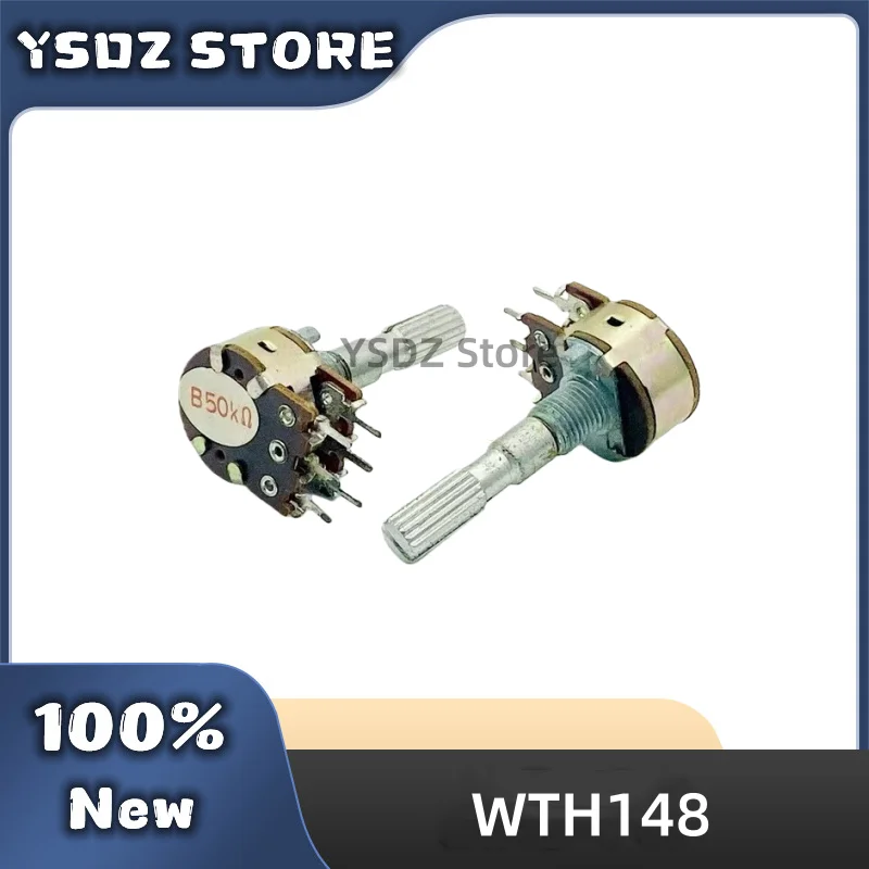 5~50PCS/LOT WTH148 16 Type B50K B503 6-Pin Double Speaker Amplifier Audio Volume Potentiometer Flower Shaft Length 30mm in stock
