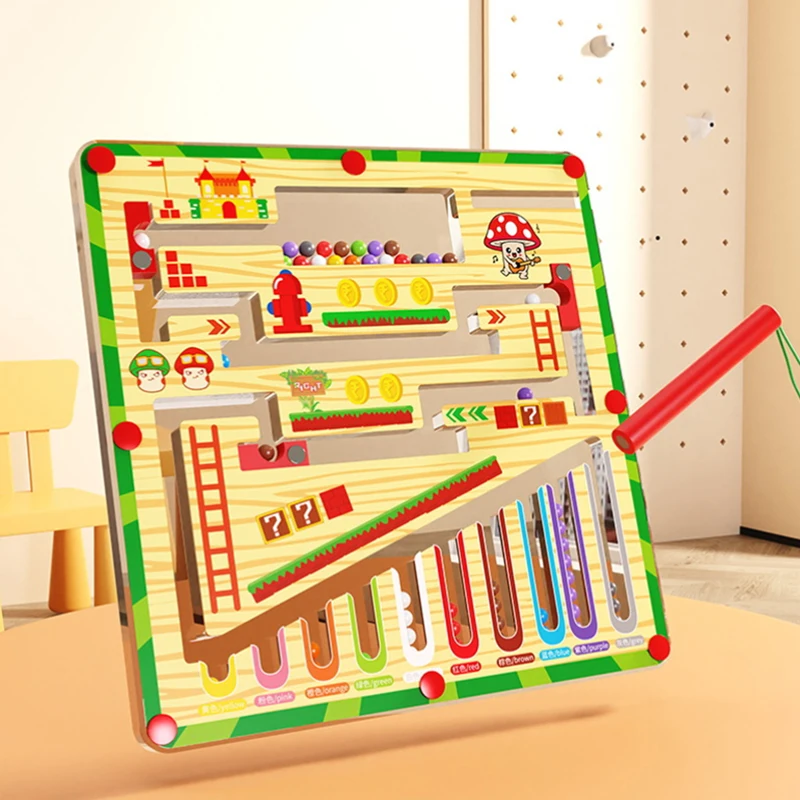 

3-Year-Old's Magnetic Maze Toy; Encourages Concentration, Writing & Logical Thinking; Early Flying Start Education Puzzle.