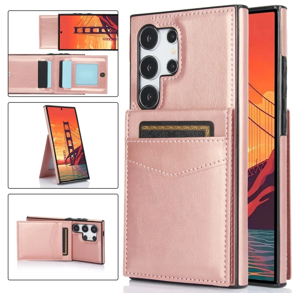 

Vertical Flip Wallet Card Case Phone Cover for Samsung Galaxy S25 S24 S23 S22 A42 A32 A33 A53 A14 A15 A16 A54 A26 A36 A56 A55A35