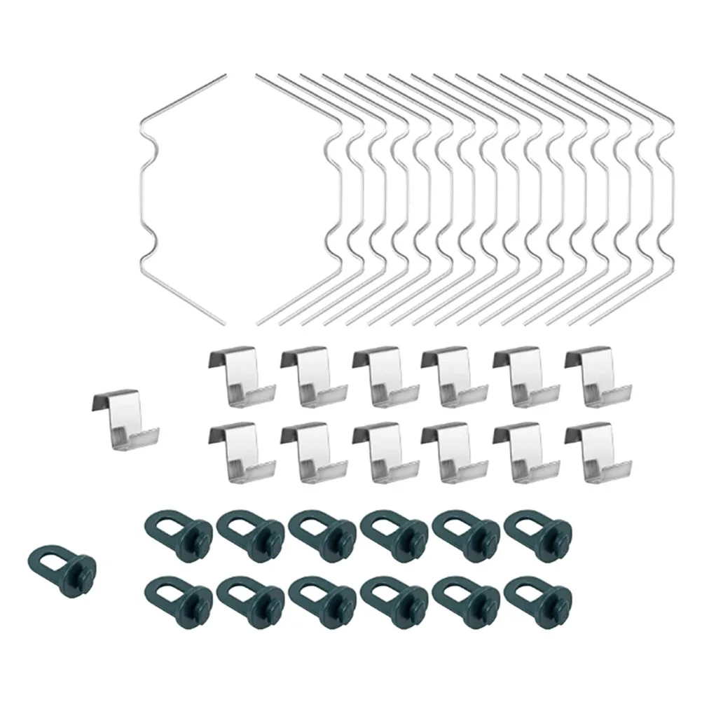 

1 set 1 Set Greenhouse Glazing Clips W-Type Z-Overlap Stainless Steel Fixing Clips For Glass Panel Buckle Accessories Hardware