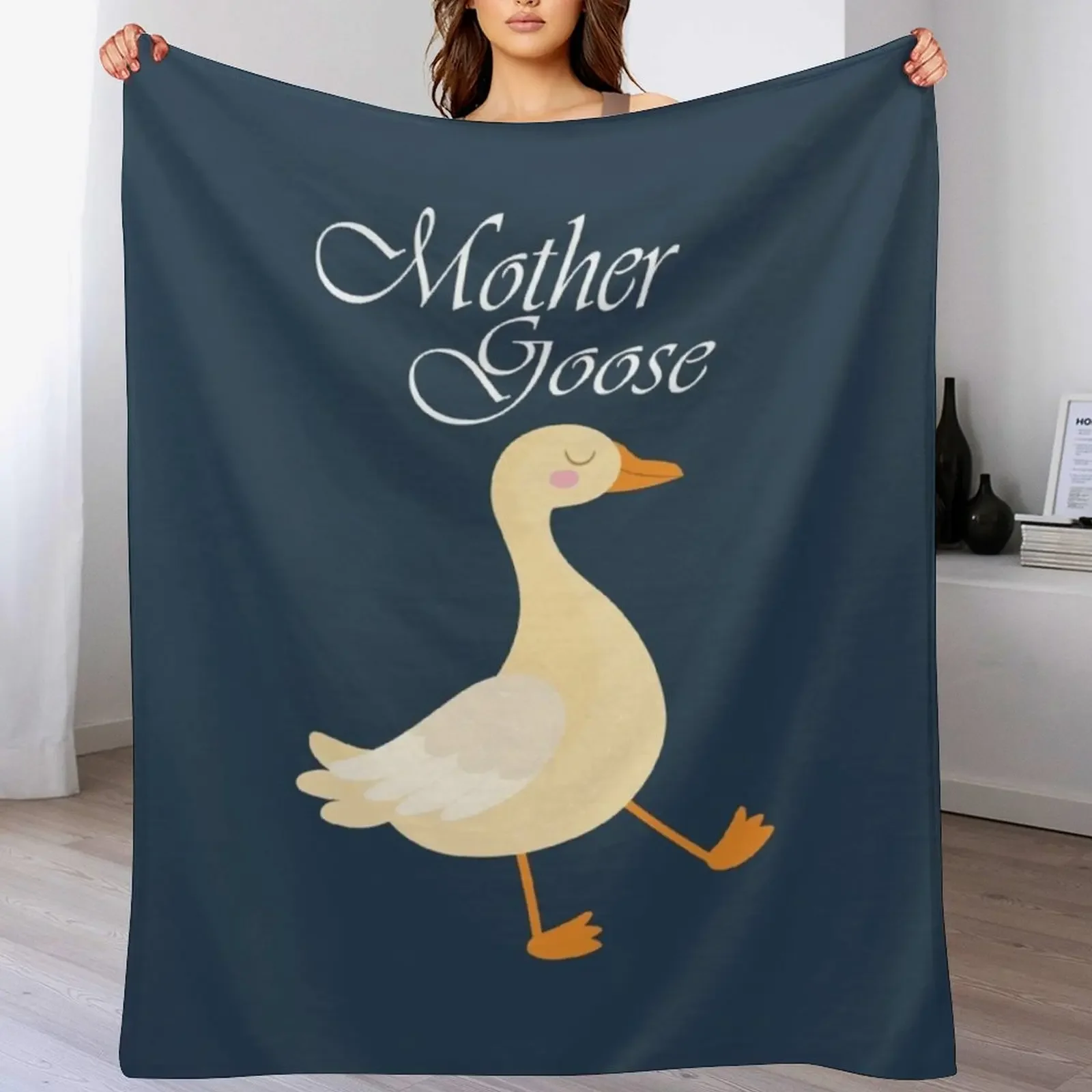 

New Happy National Mother Goose Day Yellow Mother Goose Throw Blanket Furrys Single Tourist Sofas Blankets