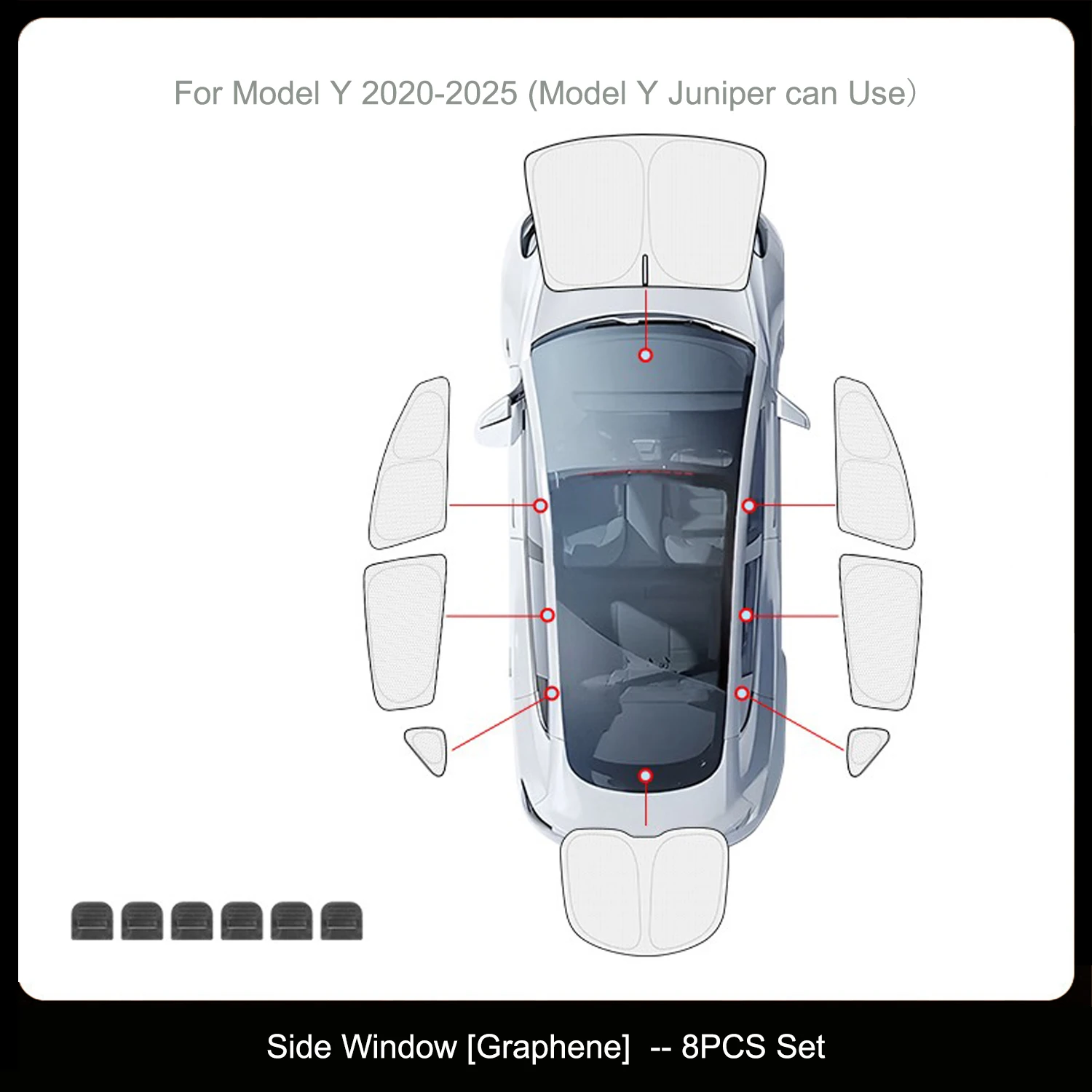 For Model Y 8PCS Set