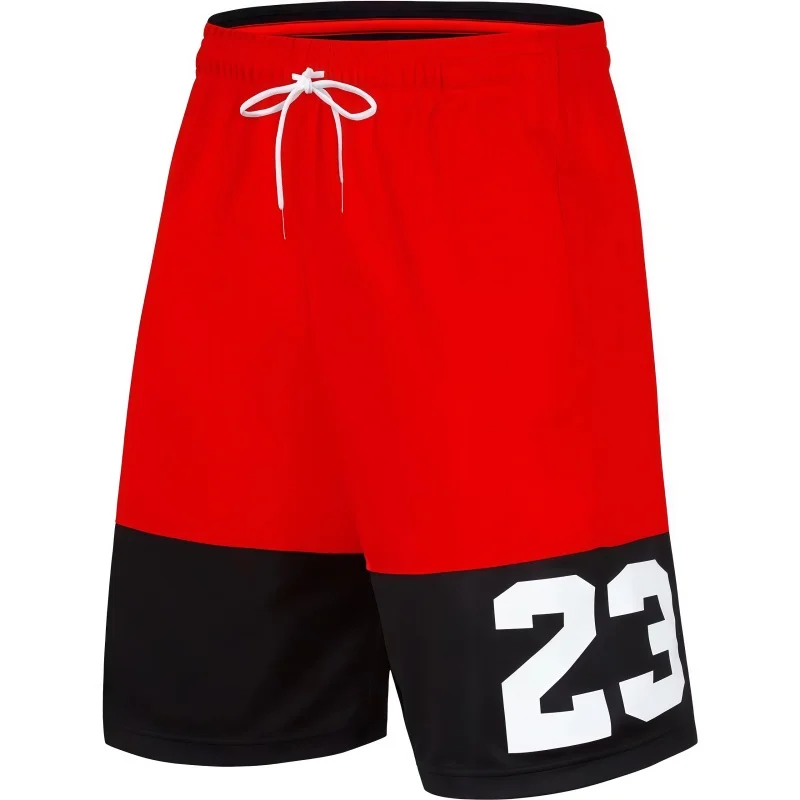 Pantalones cortos deportivos de motociclista a la moda, pantalones cortos holgados de baloncesto para gimnasio, pantalones cortos transpirables de secado rápido para entrenamiento físico, pantalones cortos para hombre