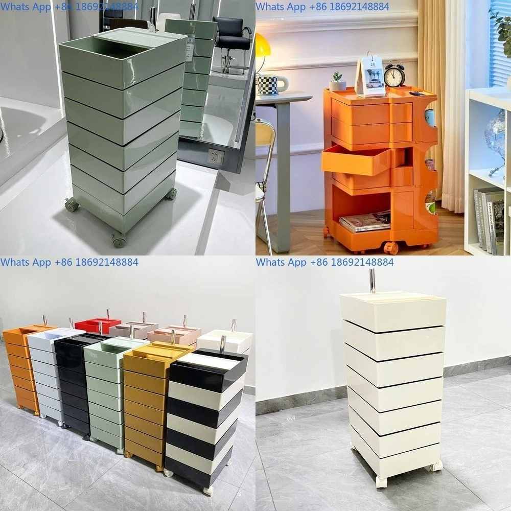 

Hairdressing Trolley with Storage for Salon Tools Multifunctional Dye and Perm Cart