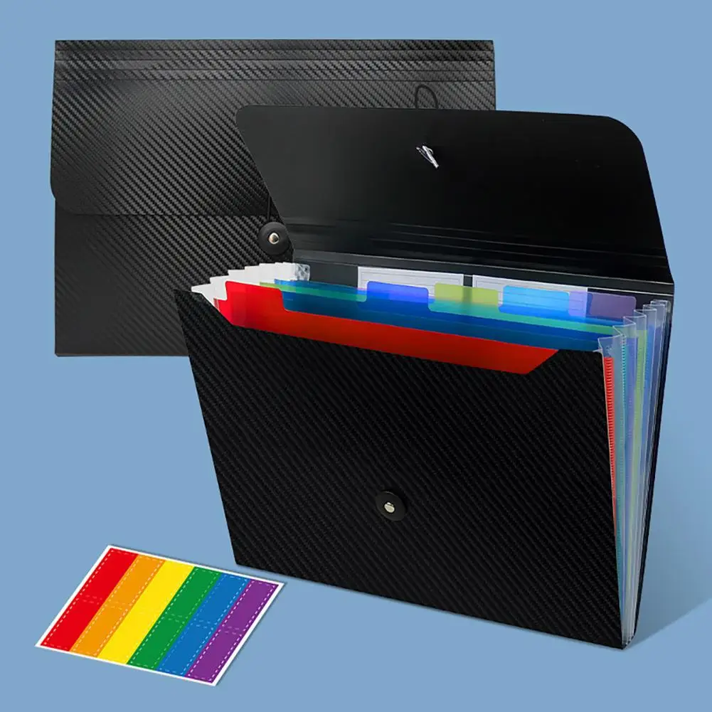 Folder File Organizer dokumen dengan tag, Organizer File portabel banyak kompartemen untuk dokumen penerimaan untuk kelas