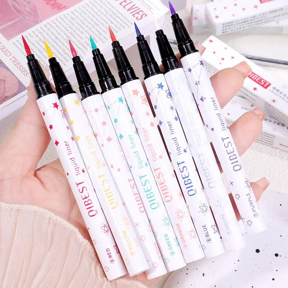 Waterproof Colored Matte Eyeliner Pencil Long Lasting Smooth Easy To Wear Blue Green White Black Eye Liner Pen Eyes Makeup Tools