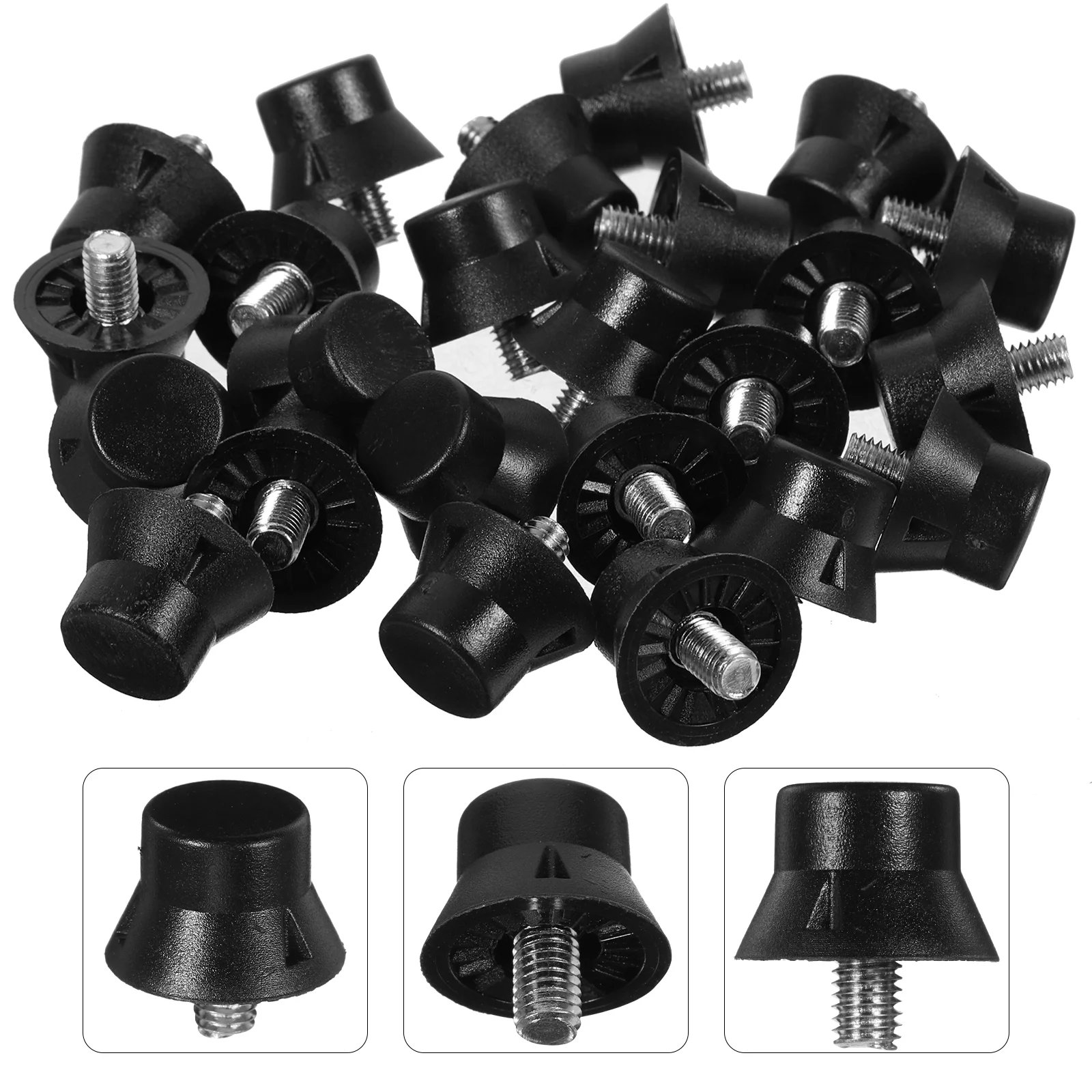 25 Pcs Football Spikes Boots Nails for Cross Country Running Shoes Track Supplies Rubber Sports Men Women's Cleats Replacement