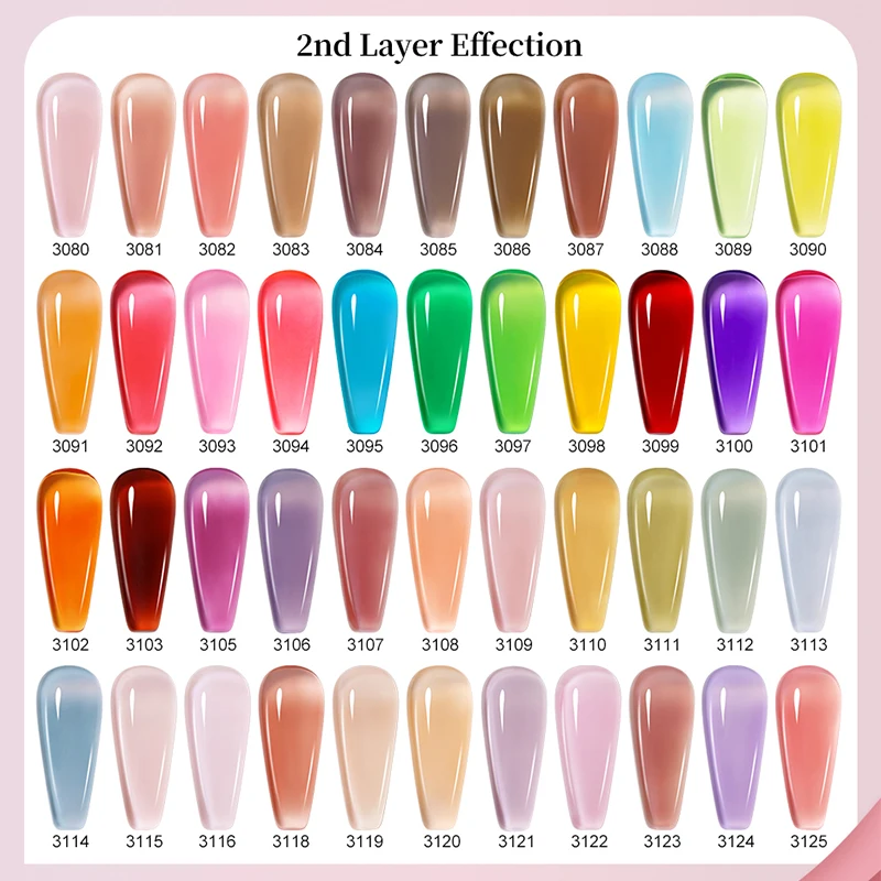 Arte Clavo 10-teiliges Gel-Nagellack-Set 15ml, ablösbarer UV-LED-Gel-Lack, HEMA- und TPO-frei, Nude-Pastellfarben, Gel-Lack, Nagelkunst-Maniküre-Set – Detail 2
