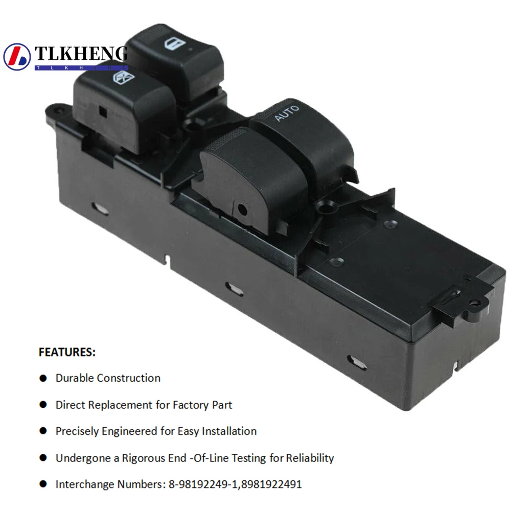 

Автомобильный правый руль со стороны водителя 8-98192249-1 Электрический переключатель управления окном 8981922491 для Isuzu D-Max 2012-2019 2-дверный