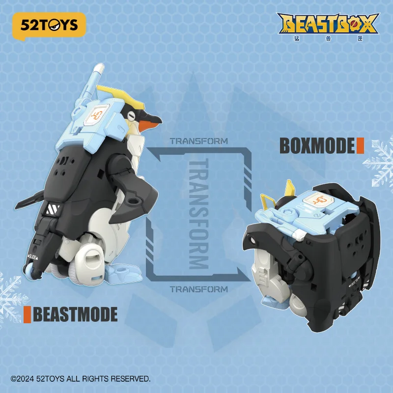52 brinquedos bestabox BB-68 jetstream pinguim deformação brinquedos figura de ação, brinquedos de conversão colecionáveis, com caixa de armazenamento de 4cm